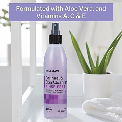 McKesson Perineal Hautreiniger mit Aloe, 240 ml, 1er Pack – Spülfreie Körperwäsche für Inkontinenz- oder Stomaversorgung, frischer Duft
