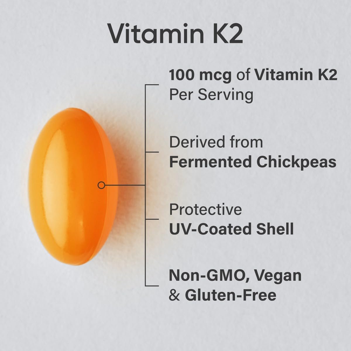 Sports Research® Vitamin K2 als MK-7 100mcg mit Kokos-MCT-Öl – 60 vegane Weichkapseln (2-Monats-Vorrat) – Vegan zertifiziert, Non-GMO verifiziert, gluten- & sojafrei