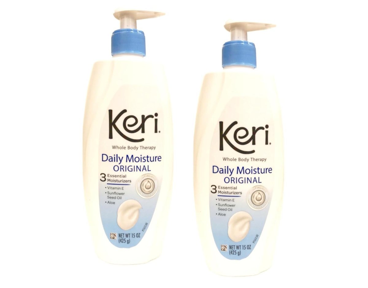 Keri Original Feuchtigkeitstherapie Lotion 2er-Pack (je 425 g) – Intensive Feuchtigkeitspflege für trockene Haut