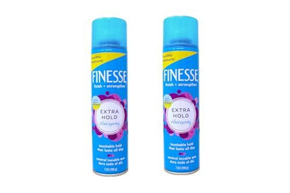 Finesse Extra Hold Haarspray mit aktiven Proteinen – griffiger Halt den ganzen Tag, feuchtigkeitsbeständig, 7 oz (2er-Pack)