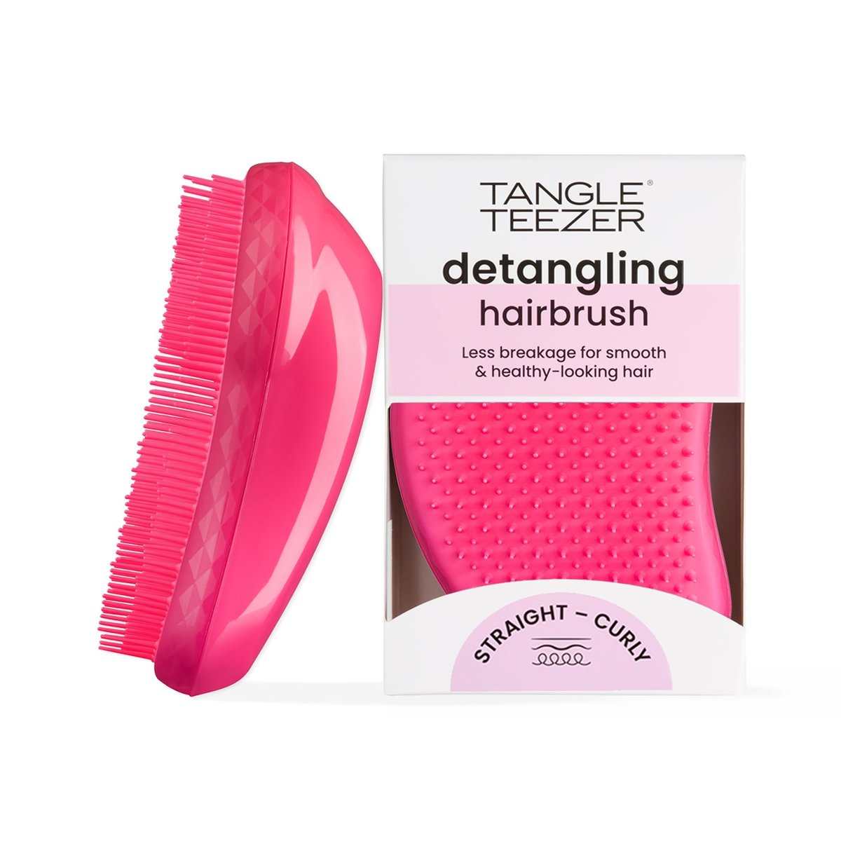 Tangle Teezer Original Entwirrbürste – für nasses und trockenes Haar, alle Haartypen, Pink Fizz