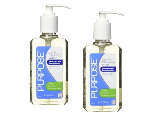 Purpose Sanfte Reinigungswaschung für alle Hauttypen, sanft wie Seife, entfernt Schmutz, Öl und Make-up ohne Austrocknen, Pumpflasche, 6 Flüssigunzen (Packung mit 2)