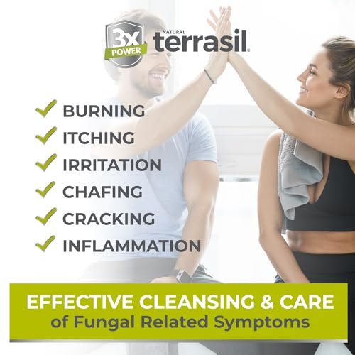 terrasil Antimykotische Seife – Linderung von Juckreiz, Fußpilz, Hefepilzinfektionen, Ringelflechte und Tinea-Symptomen – klinisch geprüftes Clotrimazol, natürlich, dermatologisch getestet (75 g)