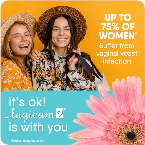 Lagicam 3-Tage-Vaginalpilzbehandlung für Frauen – Miconazolnitrat-Creme lindert Juckreiz und Reizungen, 3 Einweg-Applikatoren & Creme (1 Packung)