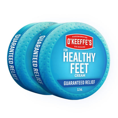 O'Keeffe's for Healthy Feet Fußcreme - 3,2 oz Glas (2er Pack) - Garantierte Linderung für extrem rissige, trockene Füße, reparierende Hautpflege, spendet und speichert Feuchtigkeit sofort