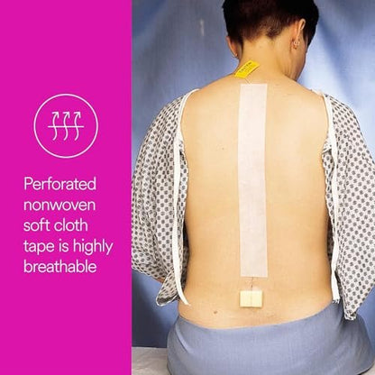 3M Medipore Hypoallergenes Weiches Stoffchirurgieband 2" x 10 Yards, Weiß, Hervorragende Haftung, Wasserbeständig