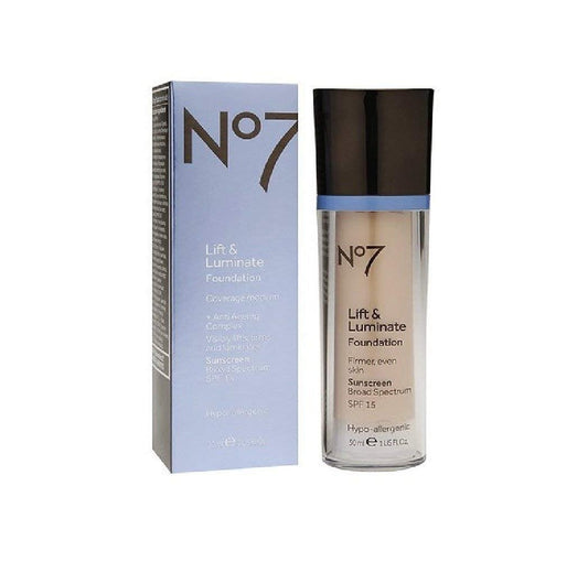 No7 Lift & Luminate Foundation Warm Beige – Anti-Aging Make-up für einen strahlenden Teint
