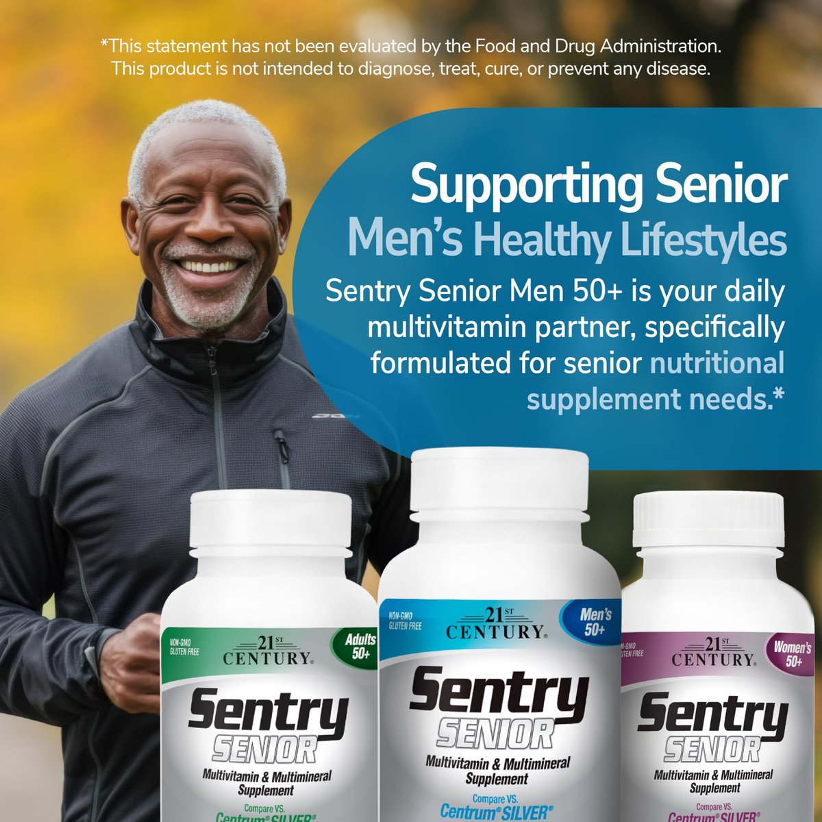 21st Century Sentry Senior Männer 50+ Multivitamin Tabletten, 100 Stück