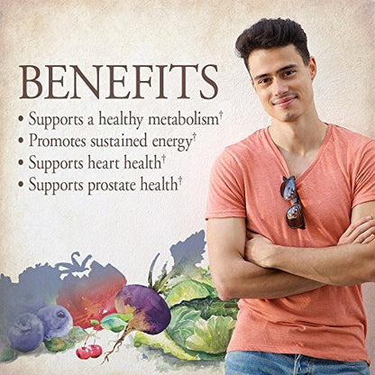 Garden of Life Once Daily Whole Food Multivitamin für Männer – Bio Männervitamine & Mineralien mit Vitamin C, Zink, Vegan – 30 Tabletten