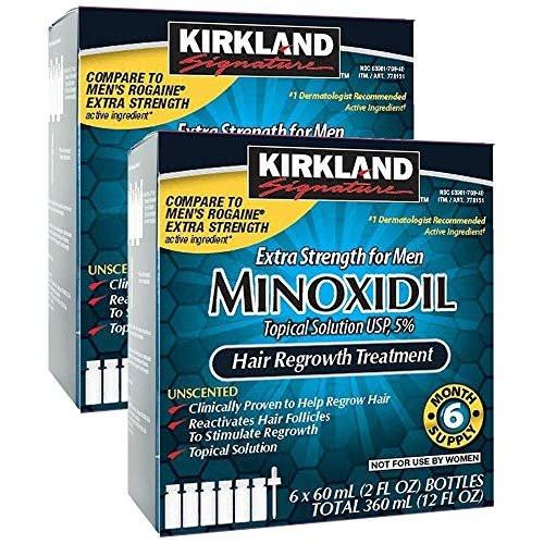 Kirkland Minoxidil 5% Extra Stärke Haarwuchs für Männer (Jahresvorrat (Wertpaket))