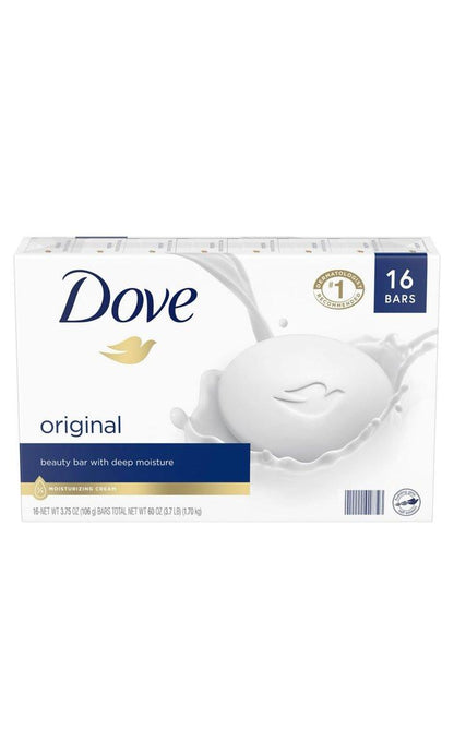 Dove Pflegendes Seifenstück Feuchtigkeitsspendend 16 Stück, 113 g pro Stück
