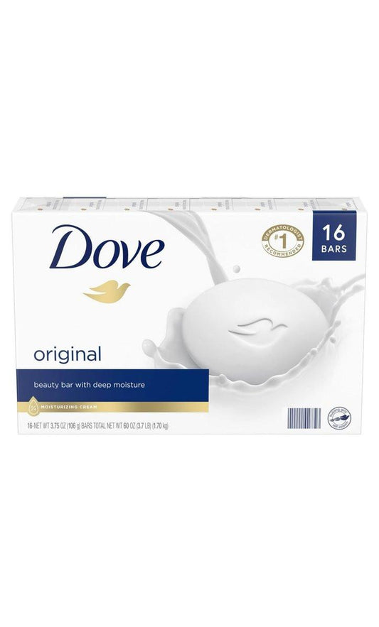 Dove Pflegendes Seifenstück Feuchtigkeitsspendend 16 Stück, 113 g pro Stück