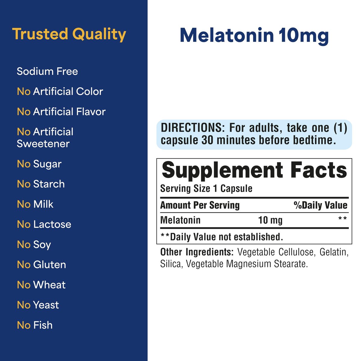 Puritan's Pride Premium Super Strength Melatonin 10mg Schlafhilfe, Nahrungsergänzungsmittel für erholsamen und längeren Schlaf, 4-Monats-Vorrat, 120 Schnellfreisetzungskapseln, 2er-Pack (Verpackung kann variieren)
