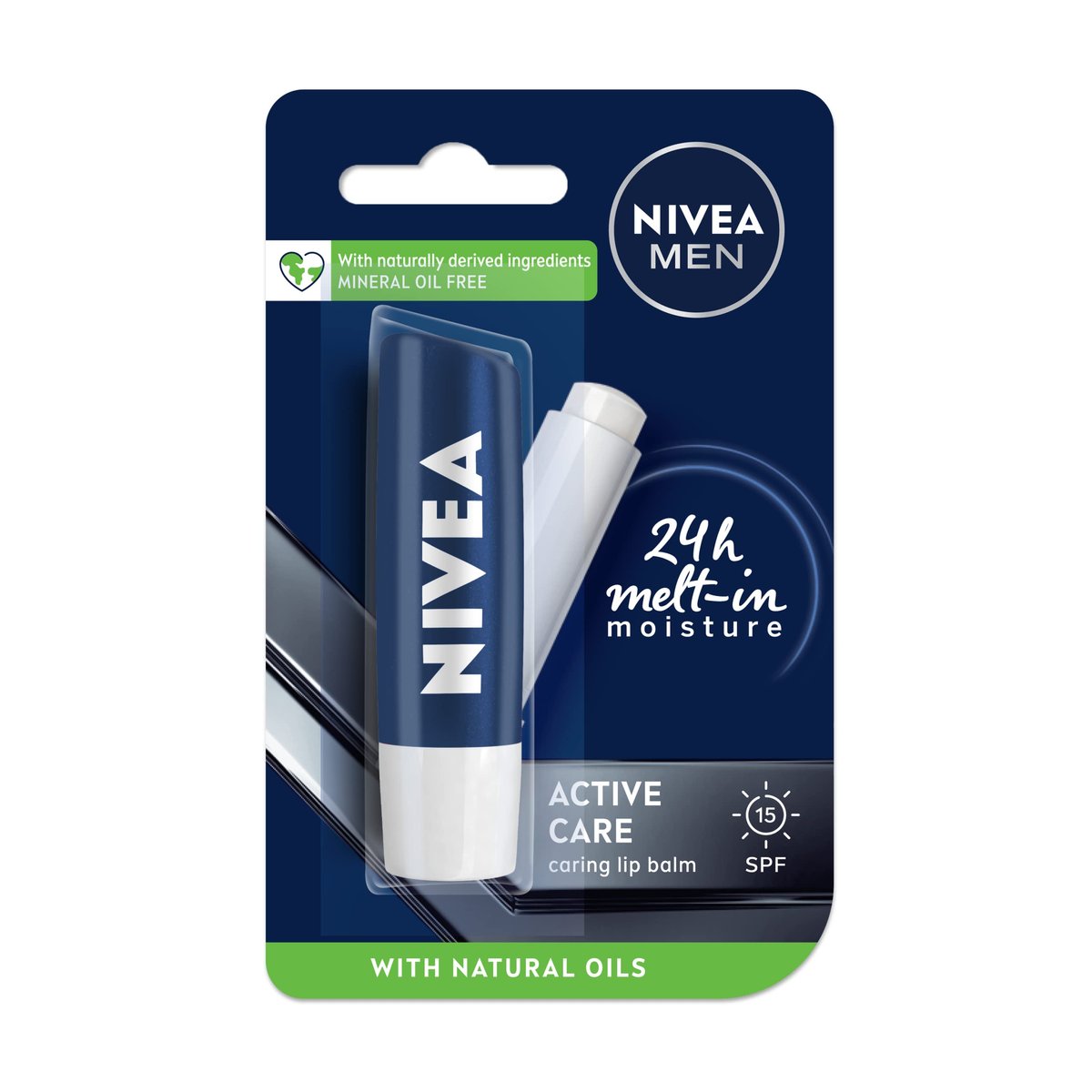 NIVEA Männer Active Care Lippenbalsam SPF 15 – 4,8 g
