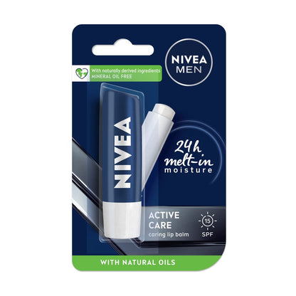 NIVEA Männer Active Care Lippenbalsam SPF 15 – 4,8 g