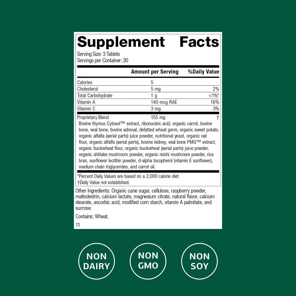 Standard Process Congaplex Kautabletten - Immunsystem Unterstützung mit Vitamin A - Unterstützt Thymusdrüse & Proteinsynthese - Laktose- & Sojafrei - 90 Tabletten (30 Portionen)