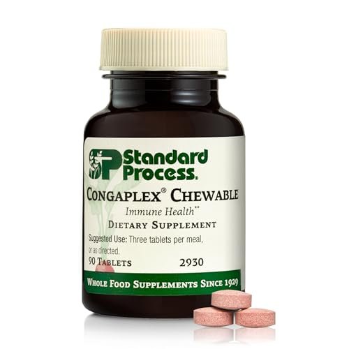 Standard Process Congaplex Kautabletten - Immunsystem Unterstützung mit Vitamin A - Unterstützt Thymusdrüse & Proteinsynthese - Laktose- & Sojafrei - 90 Tabletten (30 Portionen)
