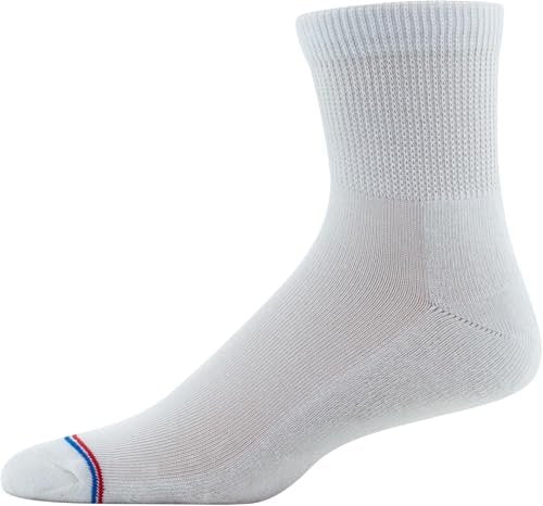 MediPeds Diabetiker Damen Socken mit nicht einschnürendem Tunnelbund, 2 Paar, Größe 9-11, Weiß