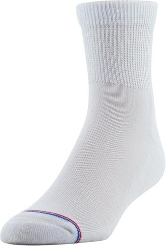 MediPeds Diabetiker Damen Socken mit nicht einschnürendem Tunnelbund, 2 Paar, Größe 9-11, Weiß