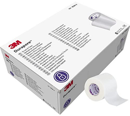 3M™ Durapore™ Chirurgisches Tape 1538-2, 5 cm x 9,1 m, 6 Rollen pro Packung, Latexfrei