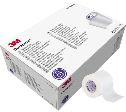 3M™ Durapore™ Chirurgisches Tape 1538-2, 5 cm x 9,1 m, 6 Rollen pro Packung, Latexfrei