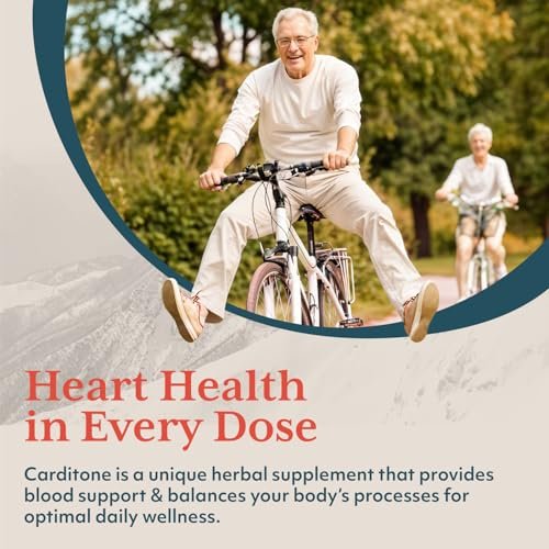 ruved Carditone – Natürliches Herzgesundheits-Supplement für Frauen & Männer, Blutdruckformel, Ganzheitliche Herzunterstützung mit Rauwolfia, Arjuna, Calcium und Magnesium – 30 Portionen