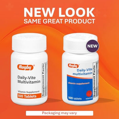 Rugby Daily-Vite Multivitamin - Tägliches Vitaminpräparat - 100 Tabletten (2er-Pack)