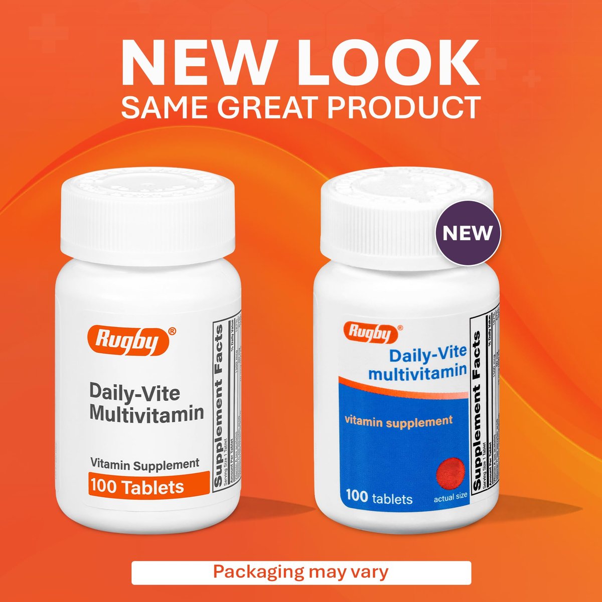 Rugby Daily-Vite Multivitamin - Tägliches Vitaminpräparat - 100 Tabletten (2er-Pack)
