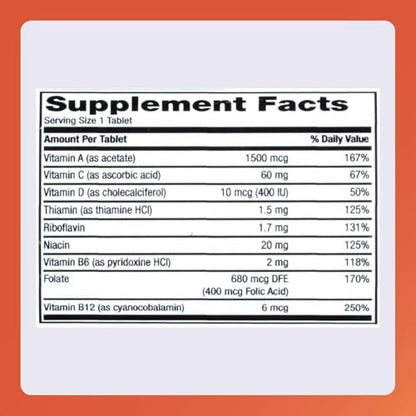 Rugby Daily-Vite Multivitamin - Tägliches Vitaminpräparat - 100 Tabletten (2er-Pack)