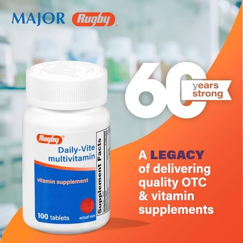 Rugby Daily-Vite Multivitamin - Tägliches Vitaminpräparat - 100 Tabletten (2er-Pack)