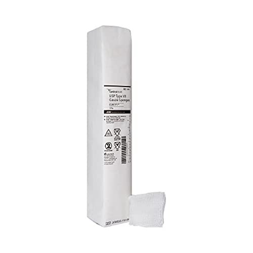 Covidien Curity Mullbinden-Kompresse, unsteril, 12-lagig, 2" x 2", Packung mit 200 Stück