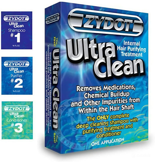 Zydot Ultra Clean Haar-Detox Shampoo & Conditioner Kit – Entfernt Medikamente, chemische Rückstände und Verunreinigungen – Tiefenreinigendes Shampoo mit Reiniger und Conditioner für die Haarschaf-Detox
