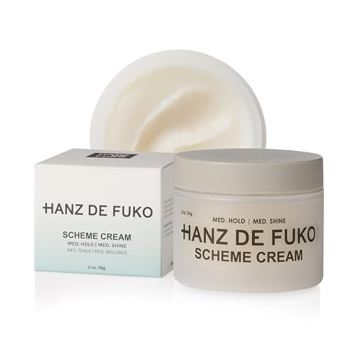 Hanz de Fuko Scheme Cream – Premium Herren Haarstyling-Creme mit mittlerem Halt und natürlichem Glanz – Ideal für alle Haartypen, vielseitig einsetzbar auf nassem oder trockenem Haar – 2 oz Reisegröße