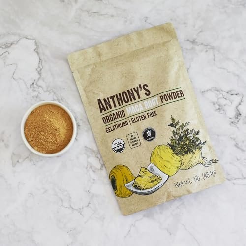 Anthony's Bio-Gelatinisiertes Bio Maca-Pulver, 454 g, glutenfrei, nicht genetisch verändert