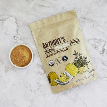 Anthony's Bio-Gelatinisiertes Bio Maca-Pulver, 454 g, glutenfrei, nicht genetisch verändert
