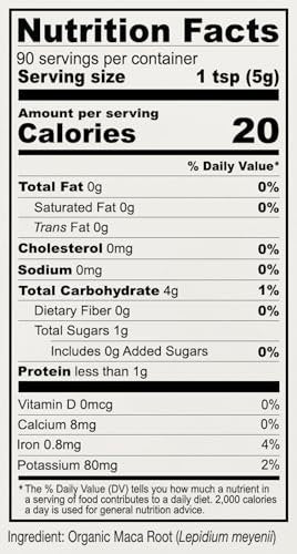 Anthony's Bio-Gelatinisiertes Bio Maca-Pulver, 454 g, glutenfrei, nicht genetisch verändert