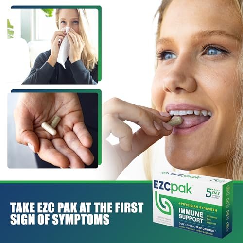 EZC Pak 5-Tage Tapered Immune Support Booster – Immununterstützung mit Echinacea, Zink, Vitamin C & Vitaminen für Erwachsene