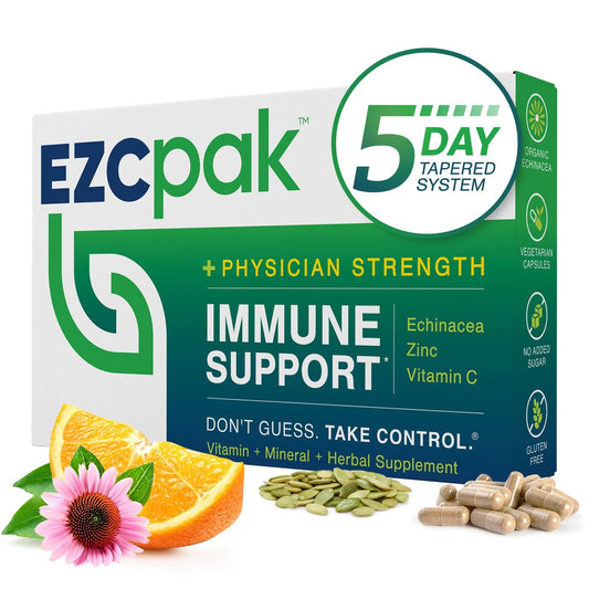 EZC Pak 5-Tage Tapered Immune Support Booster – Immununterstützung mit Echinacea, Zink, Vitamin C & Vitaminen für Erwachsene