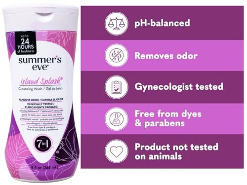 Summer's Eve Island Splash Intimwaschgel, tägliche Intimpflege, entfernt Gerüche, pH-hautneutral, sanft zu empfindlicher Haut, 255 ml (1er-Pack)