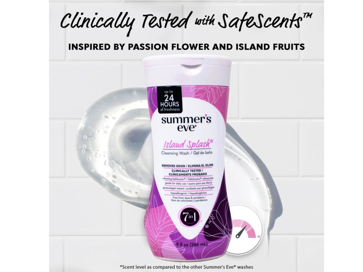 Summer's Eve Island Splash Intimwaschgel, tägliche Intimpflege, entfernt Gerüche, pH-hautneutral, sanft zu empfindlicher Haut, 255 ml (1er-Pack)