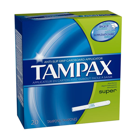 Tampax Super Absorbency Tampons mit spülbarem Applikator, 20 Stück