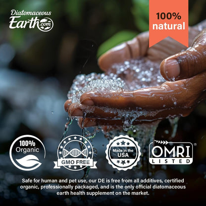 DiatomaceousEarth 2 Pfund Lebensmittelqualität - 100% Organisch, Alles Natürliches Diatomeenerdepulver - Für Menschen Geeignet, Sicher um Kinder - Inklusive Kostenloser Messlöffel