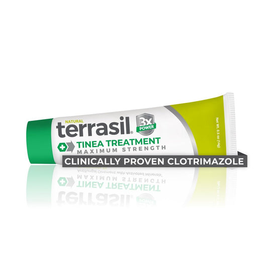 Terrasil Tinea Versicolor Behandlung Creme Max Stärke – Antimykotische Creme mit klinisch geprüftem 1% Clotrimazol gegen Pilzinfektionen, Ringelflechte und Juckreiz (0,5 Unzen)
