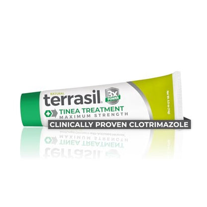 Terrasil Tinea Versicolor Behandlung Creme Max Stärke – Antimykotische Creme mit klinisch geprüftem 1% Clotrimazol gegen Pilzinfektionen, Ringelflechte und Juckreiz (0,5 Unzen)