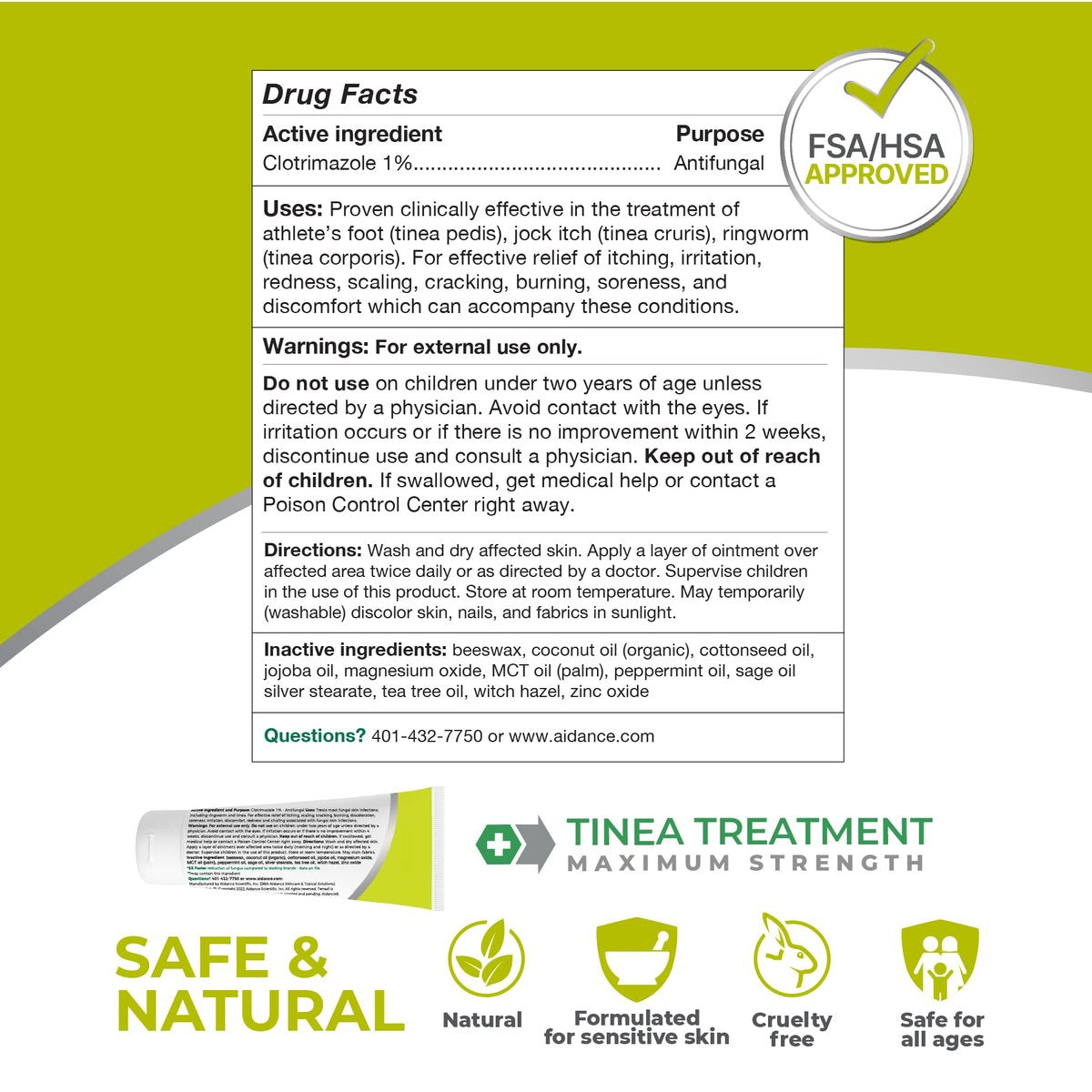 Terrasil Tinea Versicolor Behandlung Creme Max Stärke – Antimykotische Creme mit klinisch geprüftem 1% Clotrimazol gegen Pilzinfektionen, Ringelflechte und Juckreiz (0,5 Unzen)