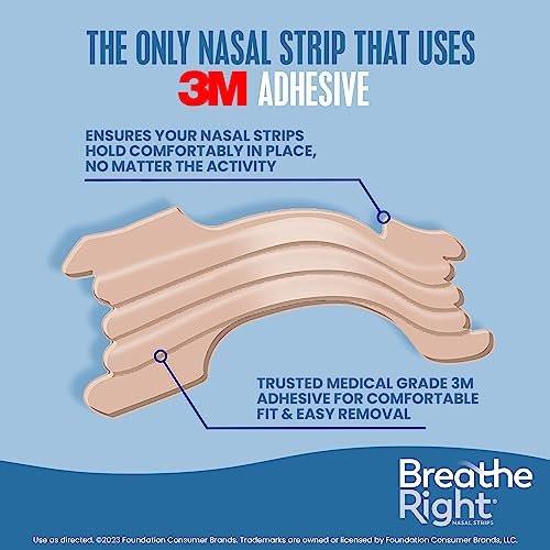 Breathe Right Nasal Strips Lavendel-Duft, Extra Stark, Beige Nasenpflaster gegen Nasenverstopfung durch Erkältungen & Allergien, Bessere Atmung, Weniger Schnarchen, Ohne Medikamente, 26 Stück (Verpackung kann variieren)