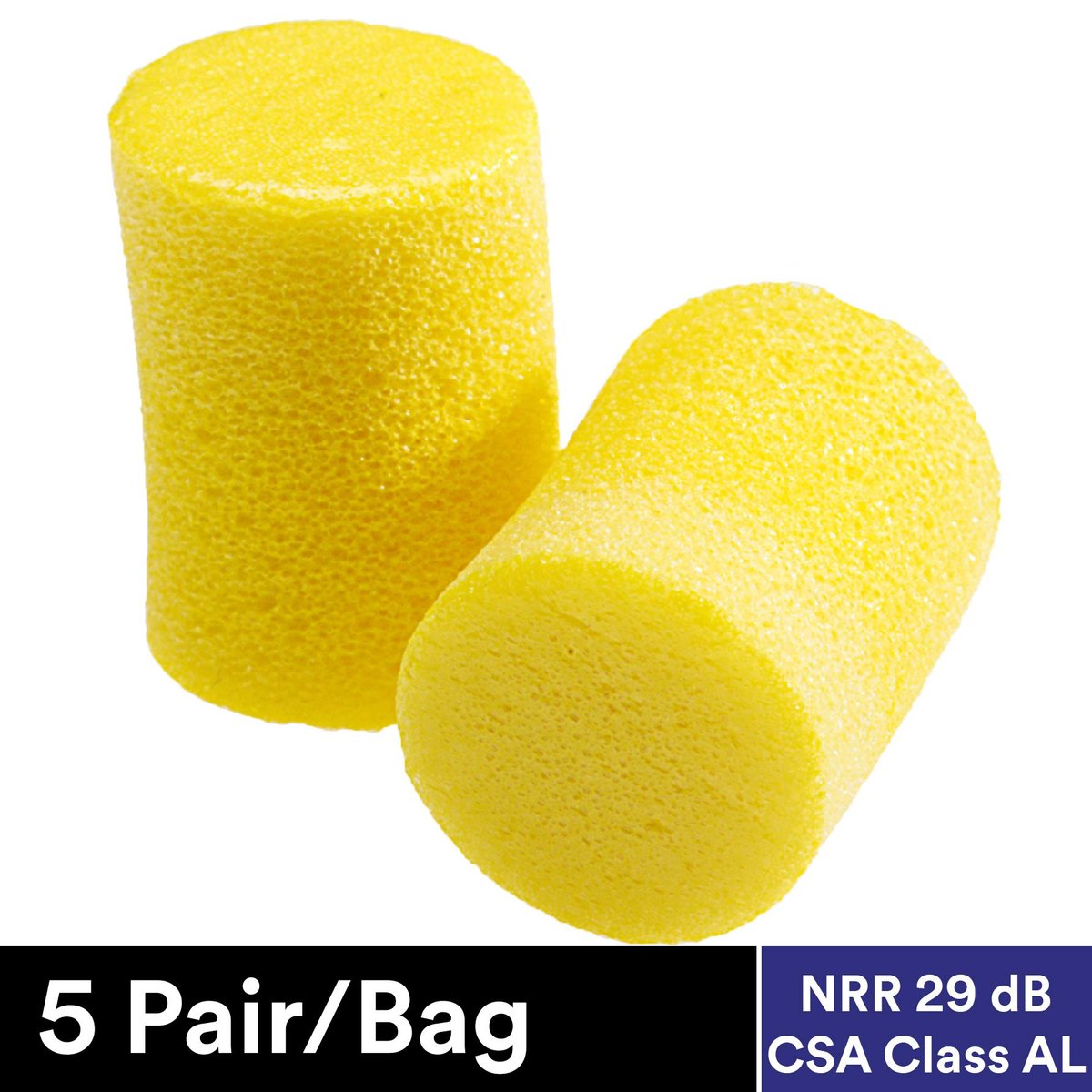 3M Gehörschutzstöpsel E-A-R Classic, 5 Paar, Polybeutel, ungebändert, Einweg, Schaumstoff, NRR 29, für Bohren, Schleifen, Fräsen, Sägen, Schleifen, Schweißen