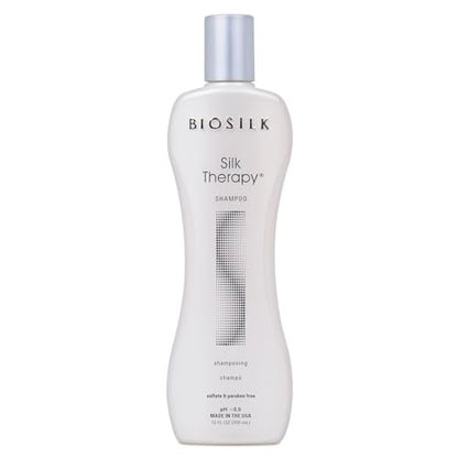 BioSilk Silk Therapy Shampoo – Sanfte Haarreinigung für gesundes und glänzendes Haar, sulfatfrei, parabenfrei, tierversuchsfrei, 355 ml