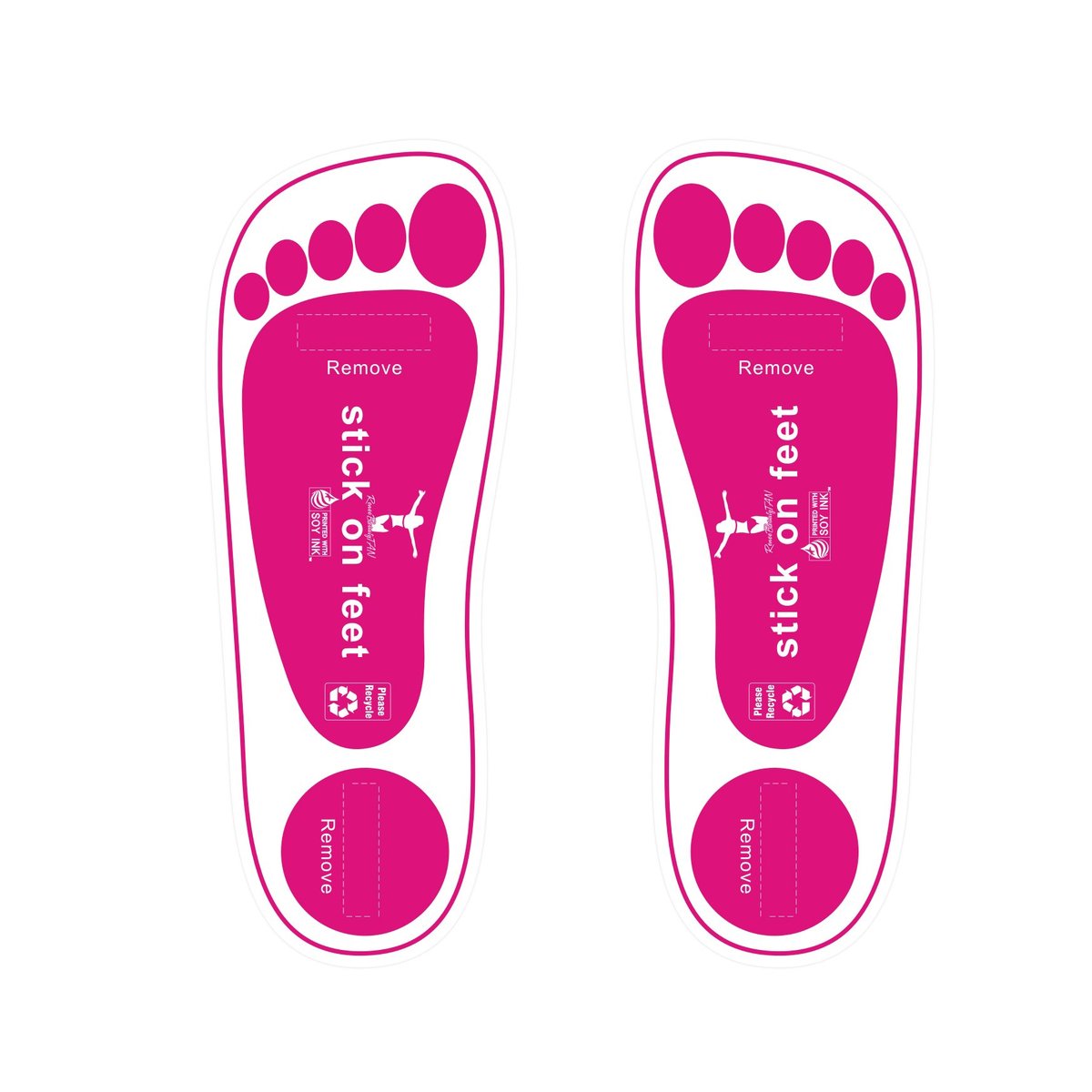 STICKONFEET Premium Fußauflagen für Sprühbräune – Einweg-Fußschutz für Salons und mobile Bräunungsprofis – 25 Paar