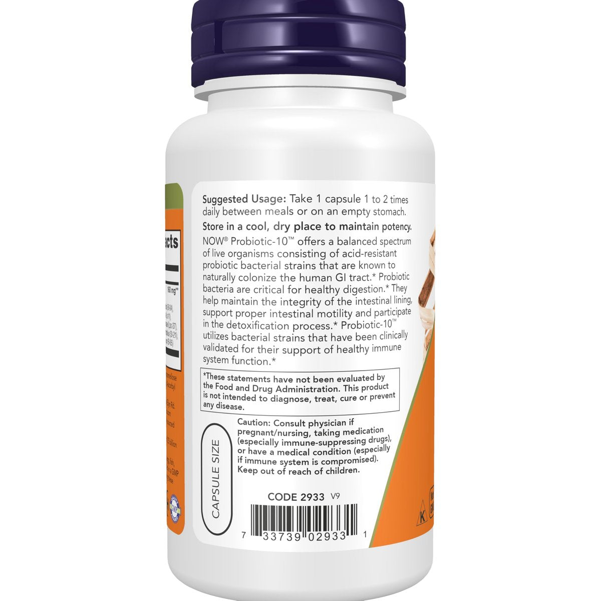 NOW Foods Probiotika-10™, 25 Milliarden, mit 10 probiotischen Stämmen, milch-, soja- und glutenfrei, stammgeprüft, 100 vegane Kapseln